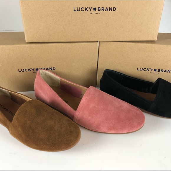 Lucky Brand Brettany Oiled Suede Flat Slip On NIB - Picture 7 of 7